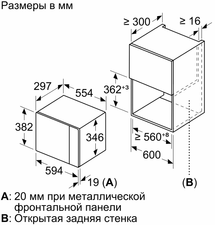 Заказать Встраиваемая микроволновая печь BOSCH BFL520MW0 — «18/10»